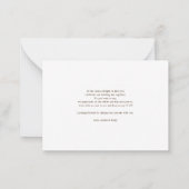 バジェットサンフラワーユーカリ結婚の感謝の気持ち ノートカード (裏面)