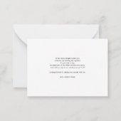 バジェットサンフラワーユーカリ結婚の感謝の気持ち ノートカード (裏面)