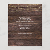 バジェットサンフラワー、ウッド、ストリングライトブライダル (裏面)