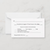 バジェットサンフラワー&バーガンディフローラ2SMミール出欠確認 ノートカード (裏面)