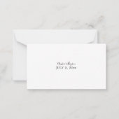 バジェットサンフラワー&ブルゴーニュフローラSM食事なしRSVP ノートカード (裏面)