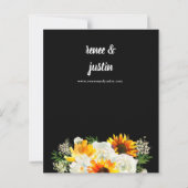 バジェットサンフラワー&ホワイトフローラブラック結婚ズ2 (裏面)