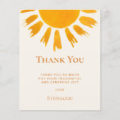 バジェットサンベビーシャワーサンキューカード (正面)