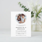 バジェットサークルフォトQRコード結婚式招待状 (スタンド正面)