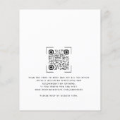 バジェットサークルフォトQRコード結婚式招待状 (裏面)