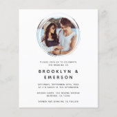 バジェットサークルフォトQRコード結婚式招待状 (正面)