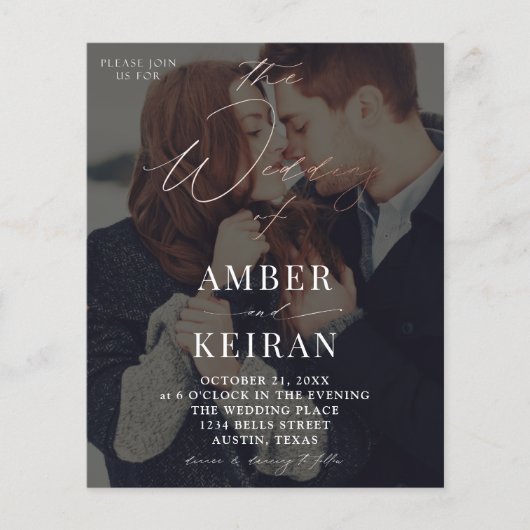 バジェットシェード – 濃い色とブロンズ結婚写真 チラシ (正面)