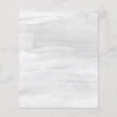 バジェットシックなグレーホワイトウォーターの色のフローラ結婚ズ (裏面)