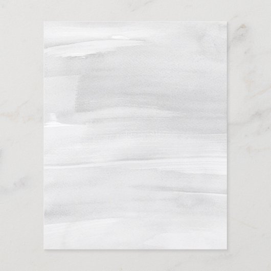 バジェットシックなグレーホワイトウォーターの色のフローラ結婚ズ (裏面)