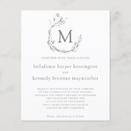 バジェットシックなグレーホワイトウォーターの色のフローラ結婚ズ