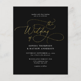 バジェットシックなブラック金ゴールドQRコード結婚すべて