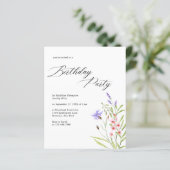 バジェットシックなワイルドフラワーウォーターカラー大人誕生日 (スタンド正面)