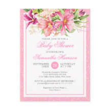 バジェットシックな花ブーケピンクかわいい赤ちゃんシャワー