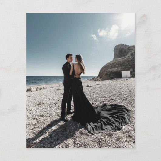 バジェットシックエレガントタイポグラフィフォト結婚ズ (裏面)