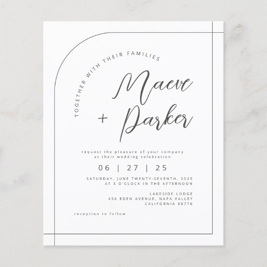 バジェットシックエレガントタイポグラフィフォト結婚ズ (正面)