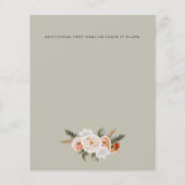 バジェットシックオレンジアイボリーセージグリーン結婚フローラ (裏面)