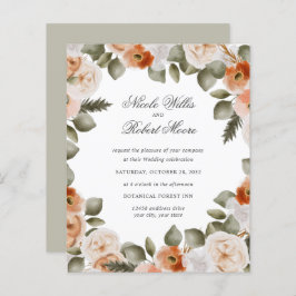 バジェットシックオレンジアイボリーセージグリーン結婚フローラ