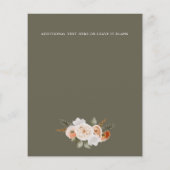 バジェットシックオレンジアイボリーモスグリーンフローラ結婚ズ (裏面)