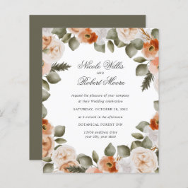 バジェットシックオレンジアイボリーモスグリーンフローラ結婚ズ