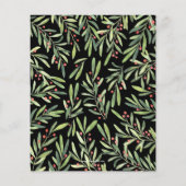 バジェットシックグリーナリークリスマスブラック招待状 チラシ (裏面)