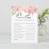 バジェットシックコーラルフローラブライダルシャワーゲーム 招待状 (スタンド正面)