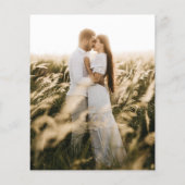 バジェットシックスクリプトフォト結婚式招待状 (裏面)