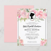 バジェットシックピンク花模様ブリジガートンブライダルシャワー (正面/裏面)