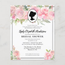 バジェットシックピンク花模様リージェンシーエラブライダルシャワー