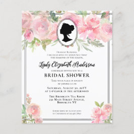 バジェットシックピンク花模様リージェンシーエラブライダルシャワー