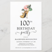 バジェットシックフローラ金ゴールドハイヒール100th誕生日 (正面)