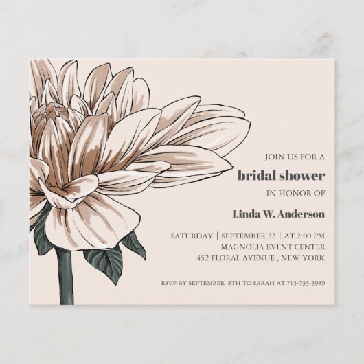 バジェットシックブルーミングマグノリアアイボリーブライダルシャワー (正面)