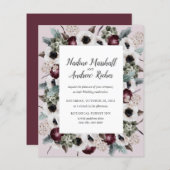 バジェットシックプラムアイボリーセージピンク結婚フレーム (正面/裏面)