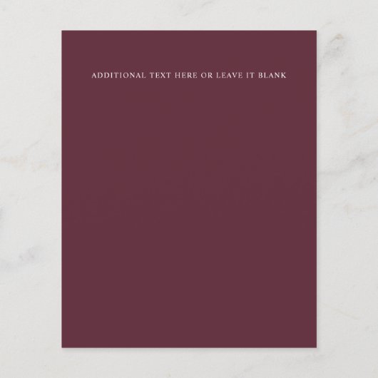 バジェットシックプラムアイボリーセージピンク結婚フレーム (裏面)