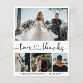 バジェットシック写真コラージュ結婚のサンキューフライヤー チラシ (正面)