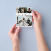 バジェットシック写真コラージュ結婚のサンキューフライヤー チラシ (手)