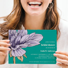 バジェットシック咲き薄紫花ブライダルシャワー