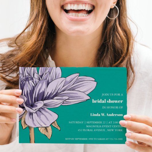 バジェットシック咲き薄紫花ブライダルシャワー