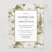 バジェットシック白い花葉象牙結婚式 (正面)