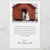 バジェットシック結婚スクリプトの感謝コラージュのフライヤー チラシ (裏面)