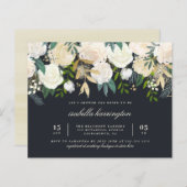 バジェットシック金ゴールドウォーターカラーフローラブライダルシャワー (正面/裏面)