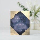 バジェットシック金ゴールドダイヤモンドネイビーウォーター結婚カラー (スタンド正面)