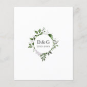 バジェットシック25th結婚の記念日フローラ招待状 (裏面)