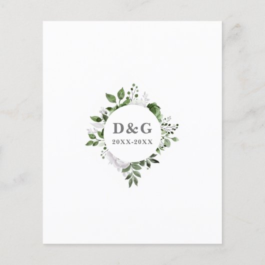 バジェットシック25th結婚の記念日フローラ招待状 (裏面)