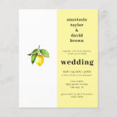 バジェットシトラスレモン結婚式招待状 (正面)