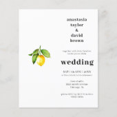 バジェットシトラスレモン結婚式招待状 (正面)