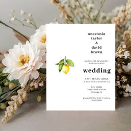 バジェットシトラスレモン結婚式招待状