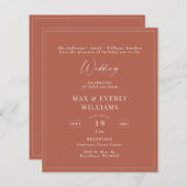 バジェットシナモン結婚ズお祝い招待状 (正面/裏面)