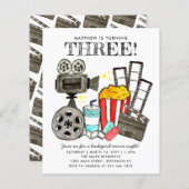 バジェットシネマムービーナイトパーティー子供の誕生日 (正面/裏面)