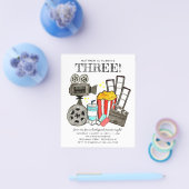 バジェットシネマムービーナイトパーティー子供の誕生日 チラシ (シングル)