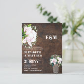 バジェットシャビーピンクマグノリアシックな結婚式の招待 (スタンド正面)